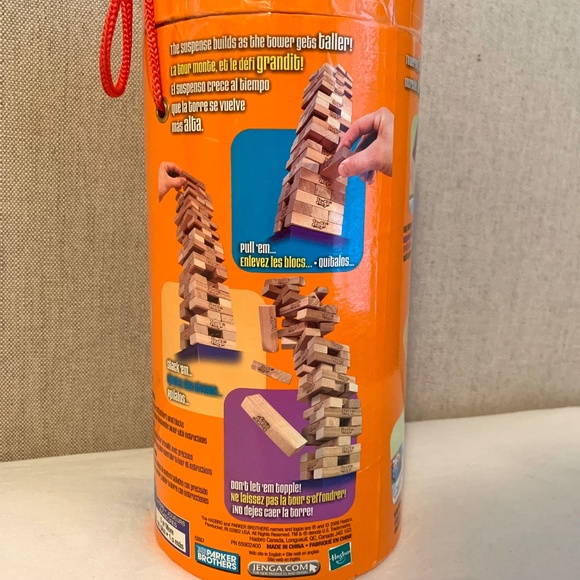 Hasbro NEW Jenga Wooden Blocks Stacking Tumbling Tower Game - Picture 4 of 8